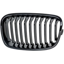 Rejilla De Radiador Doble Puente Para BMW Serie 1 F20 F21 - Estilo Deportivo Mate Negro