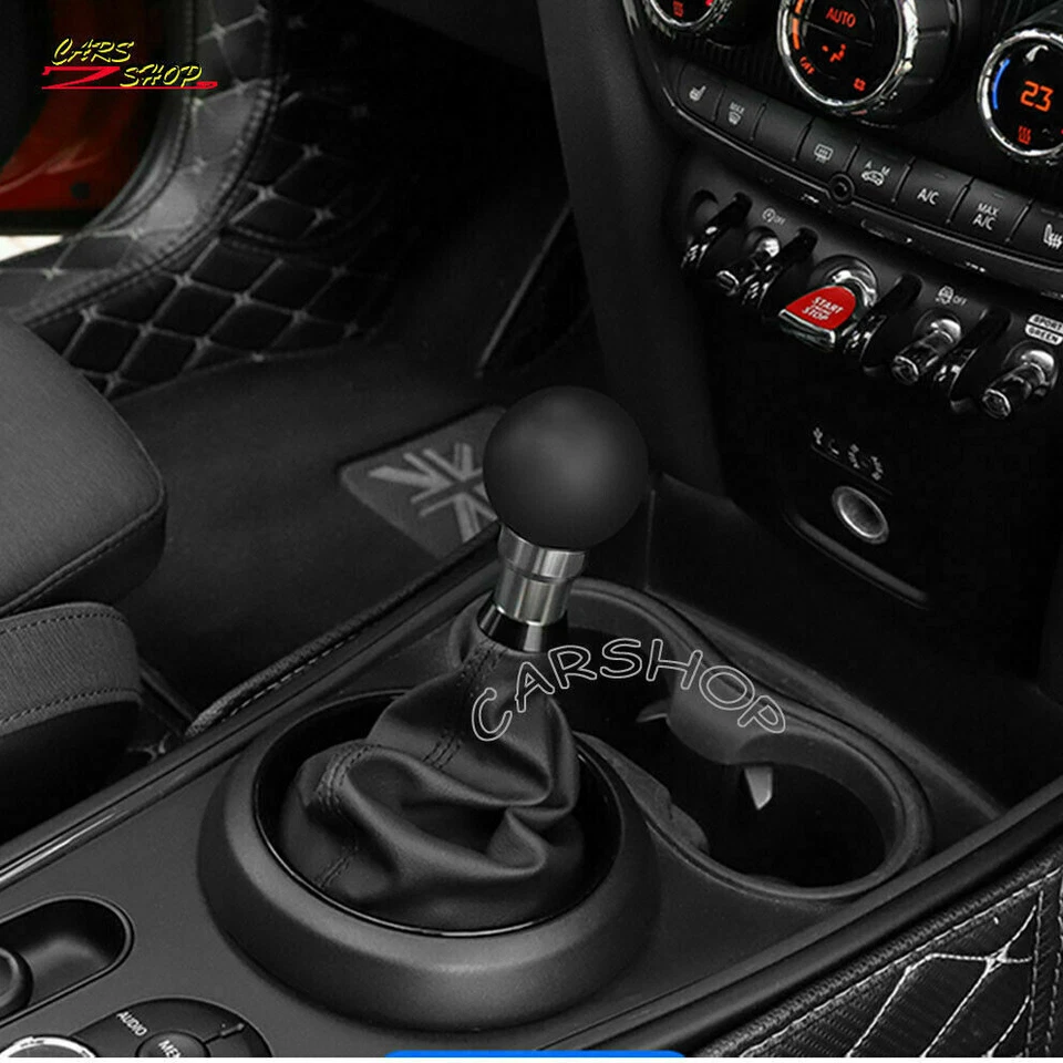 Para Mini Cooper Serie R F Negro Mate Perilla de Cambio de Marchas Palanca Bota Mango de Bola Foto 3 de 4