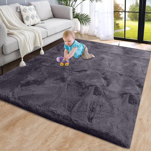 Large Shaggy Rugs Anti Slip Soft Fluffy Rug Rabbit Fur Living Room Carpet Mats - Picture 27 of 71