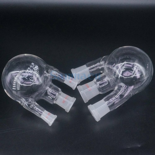 500 ml vidrio de borosilicato de 3 escotes 14/23 19/26 24/29 frasco redondo de vidrio de laboratorio - Imagen 3 de 5