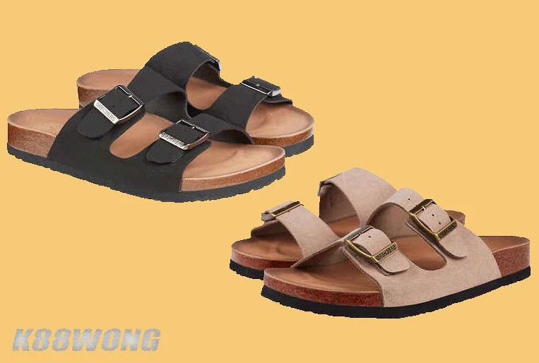 Skechers Ladies Two Strap Sandal Black and Brown Sizes 6, 9, 11.