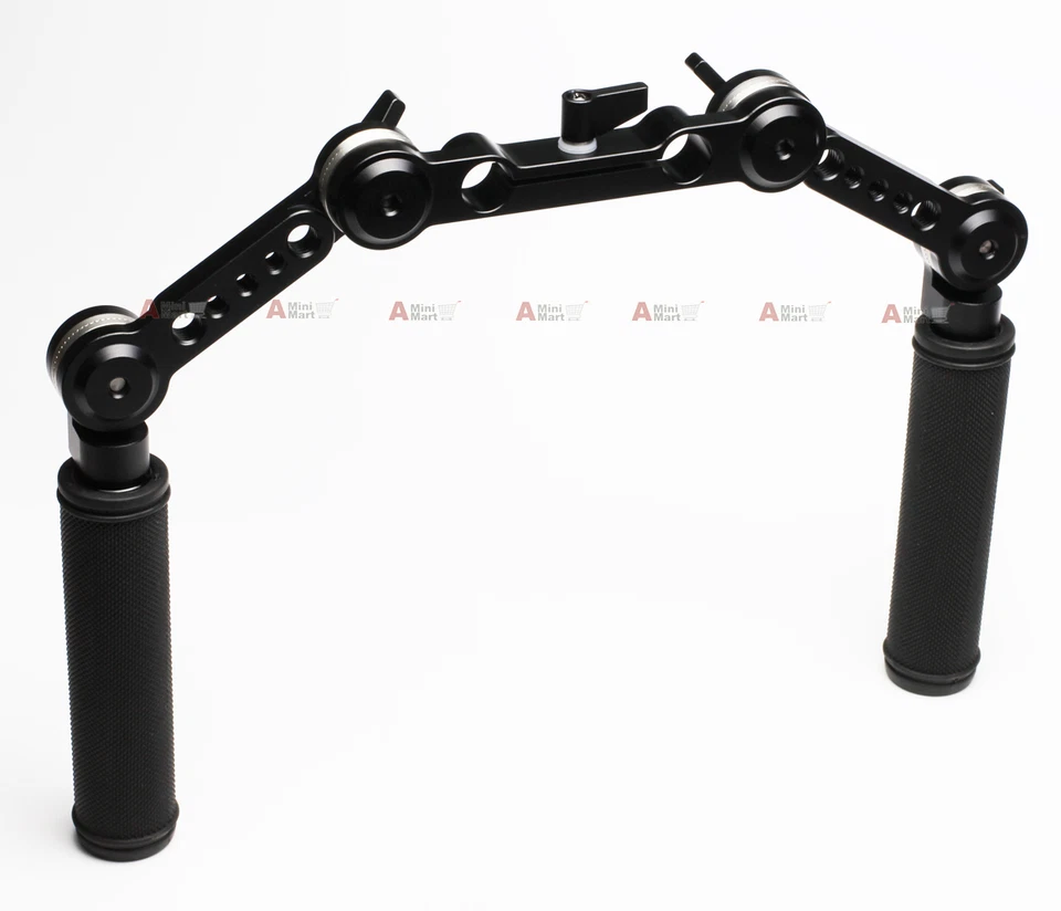 Juego de empuñaduras de brazo de abrazadera de varilla tipo roseta tipo ARRI para soporte de varilla de 15 mm DSLR plataforma HDV Foto 3 de 4