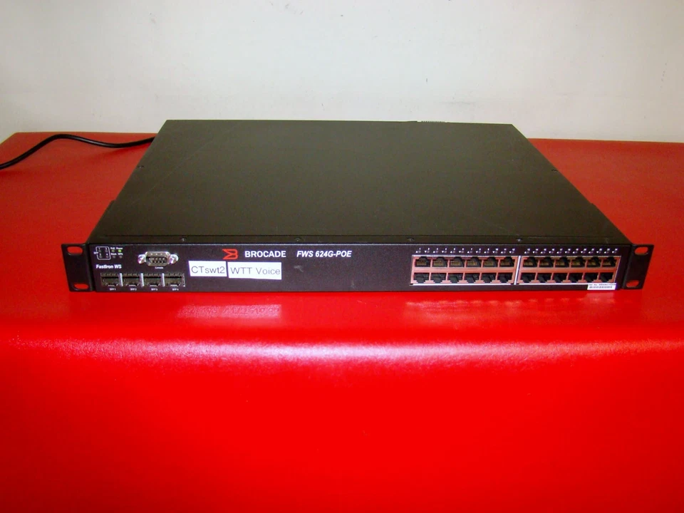 Brocade FWS624G-POE-EPREM Fastiron WS Intelligent Edge 24 Port Network Switch - Image 2 of 4