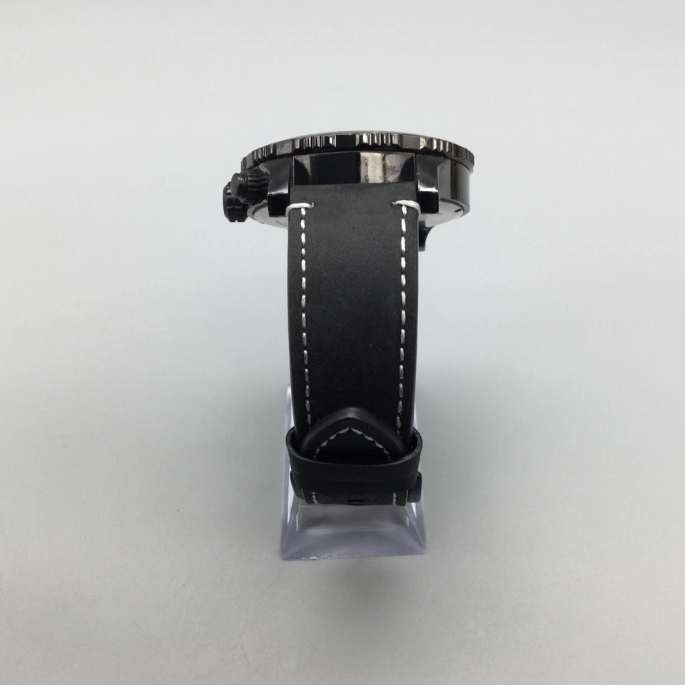 Diesel Reloj Doble Plumón Hombre DZ-4312 51mm Tono Negro Fecha Cuero Batería Nueva Foto 3 de 4