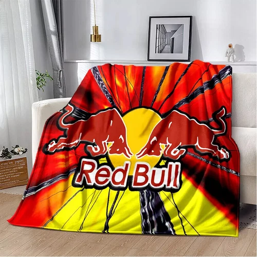 Red&Bull Fleece Blanket Throw Sofa Bed Warm Flannel Blanket Rug Bedspread Gift - Picture 28 of 51