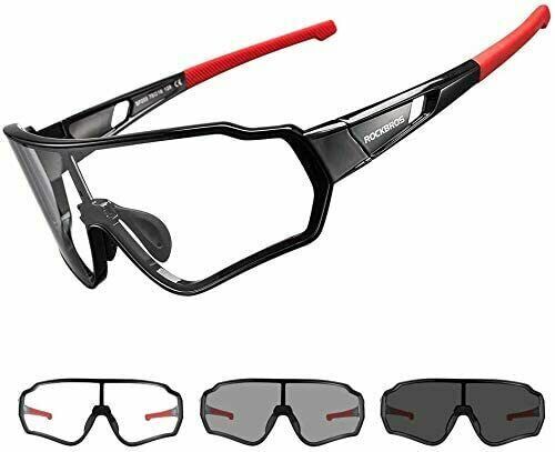 ROCKBROS Cycling Sunglasses Bicycle Full Frame Photochromic Glasses Bike Eyewear - Afbeelding 1 van 5