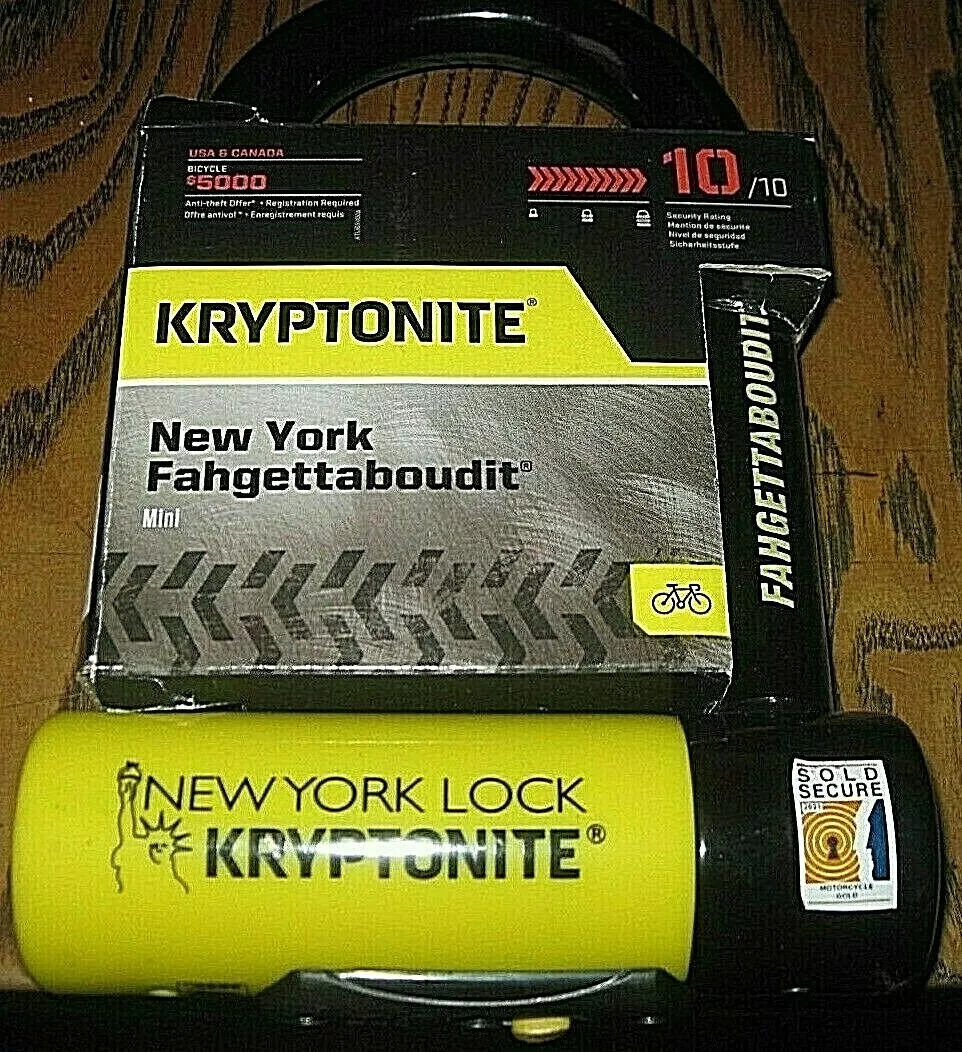 Kryptonite New York Fahgettaboudit Mini Bike Lock Big fat one Brooklyn Special