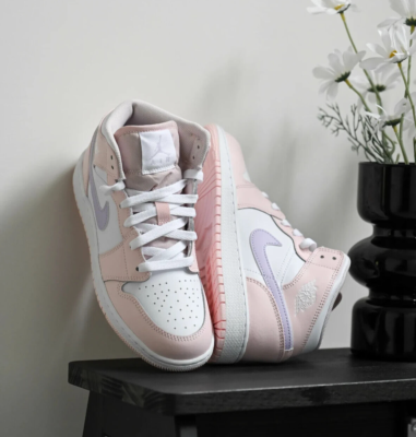 Nike Air Jordan 1 Mid Pink Wash Violet Frost White FD8780-601 GS