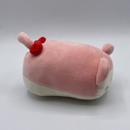 Peluche gatto rosa Anirollz Squishy Roll fiocco rosso peluche gattino accogliente 6 pollici - Foto 2 di 8