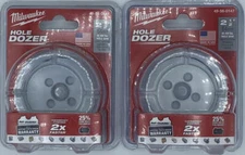 Milwaukee 49-56-0147 2-1/2 Hole Dozer Bi-Metal Home Saw - 2 Pack