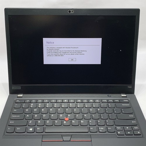 Lenovo ThinkPad T490 Laptop i5 8365U 1.60GHZ 14" FHD 8GB RAM NO HDD Computrace - Picture 2 of 9