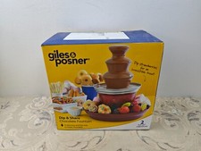(READ) Giles & Posner EK3428G Chocolate Fountain - 3 Tier Cascading Fondue Set
