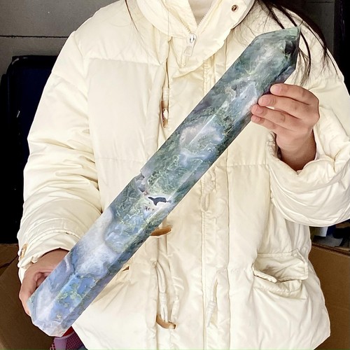 6.42LB Rare Crystal Water Grass Pillar - Unique Collection Feng Shui Decoration - 第 9/12 張圖片