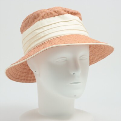 Hermes Silk & Nylon Bucket Hat - Orange x Ivory | eBay
