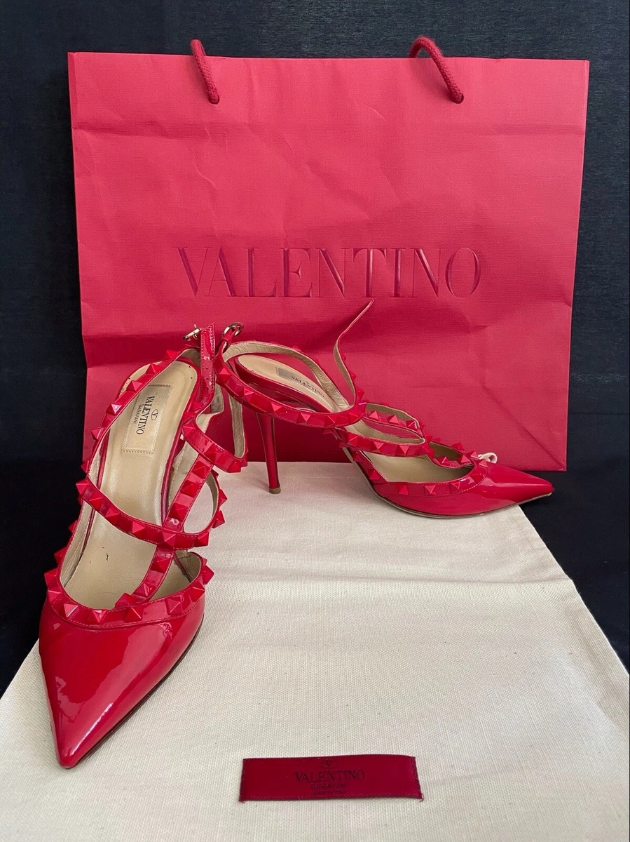 Authentic Valentino Garavani Woman&#039;s Shoes Red High Heels 8.5 eBay