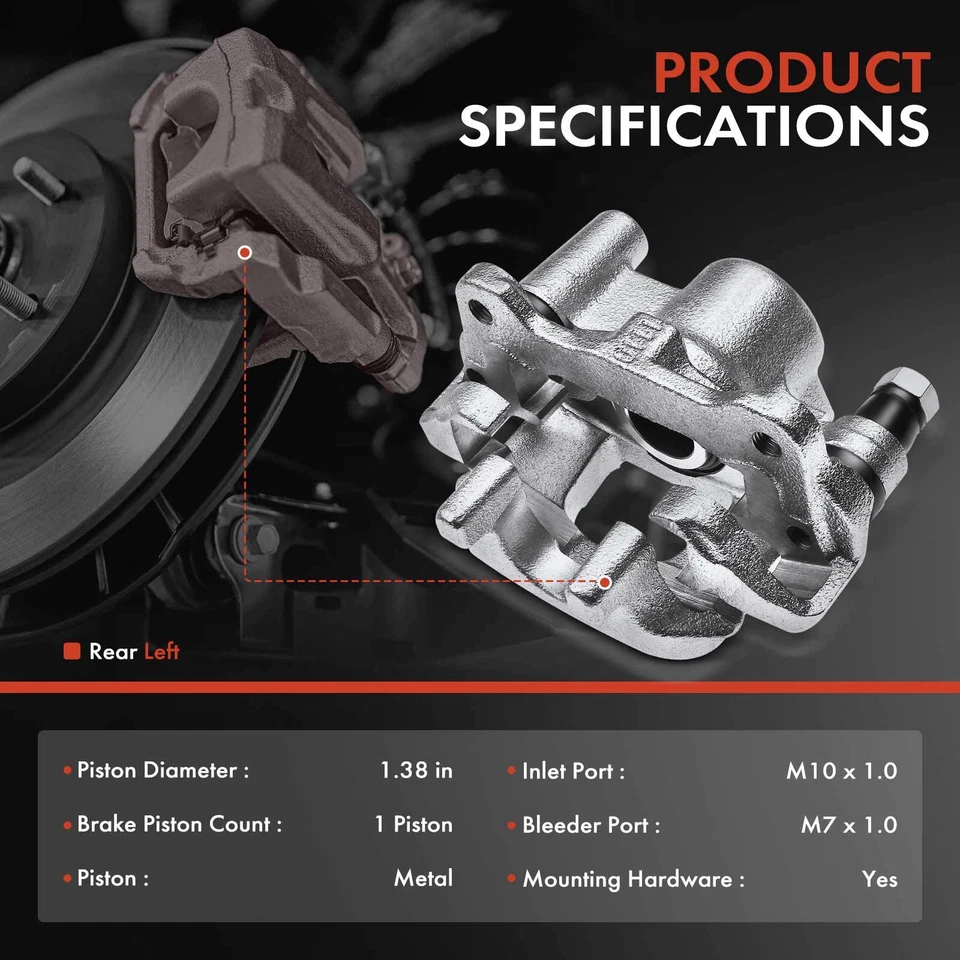 Pinza de freno con soporte para conductor trasero Scion tC 2005 2006 2007 2008 2009 2010 Foto 2 de 4