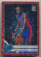 SEKOU DOUMBOUYA #164 2019-20 Donruss Optic FAST BREAK RED PRIZM RC 60/85 PISTONS