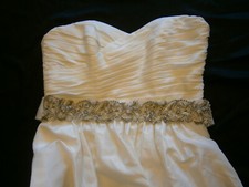 Kleinfeld Wedding Dress Sash Belt Swarovski Crystals Opals Silver Beads 525