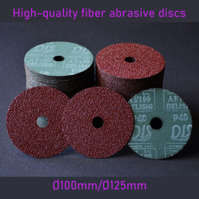 Fiber sanding discs 100 mm 125 mm grinding pads 36 grit -120 grit angle grinders