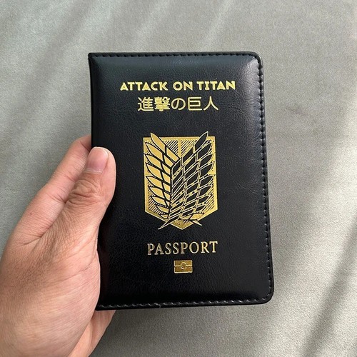 Housse de passeport Attack on Titan l étui de voyage housse équipe de reconnaissance design animé