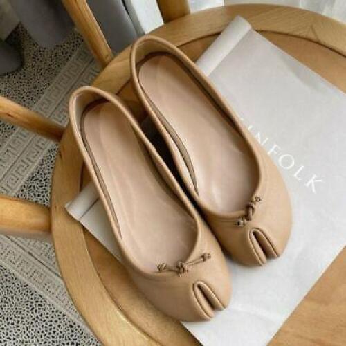 Womens Fashion new Split Toe Slip on Ballerinas Ballet Flat Shoes New - Picture 11 of 21