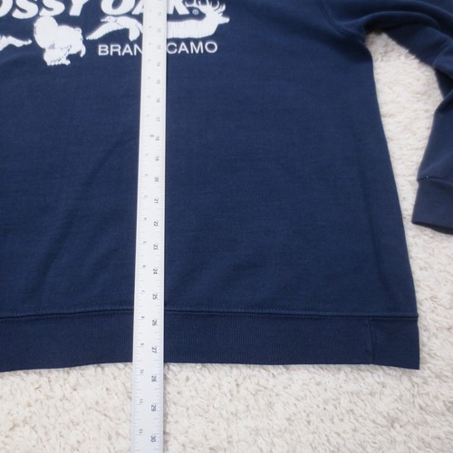 Mossy Oak Sweatshirt Mens 2XL XXL Blue Field Staff JERZEES Hunting 90s Y2K - Picture 11 of 12