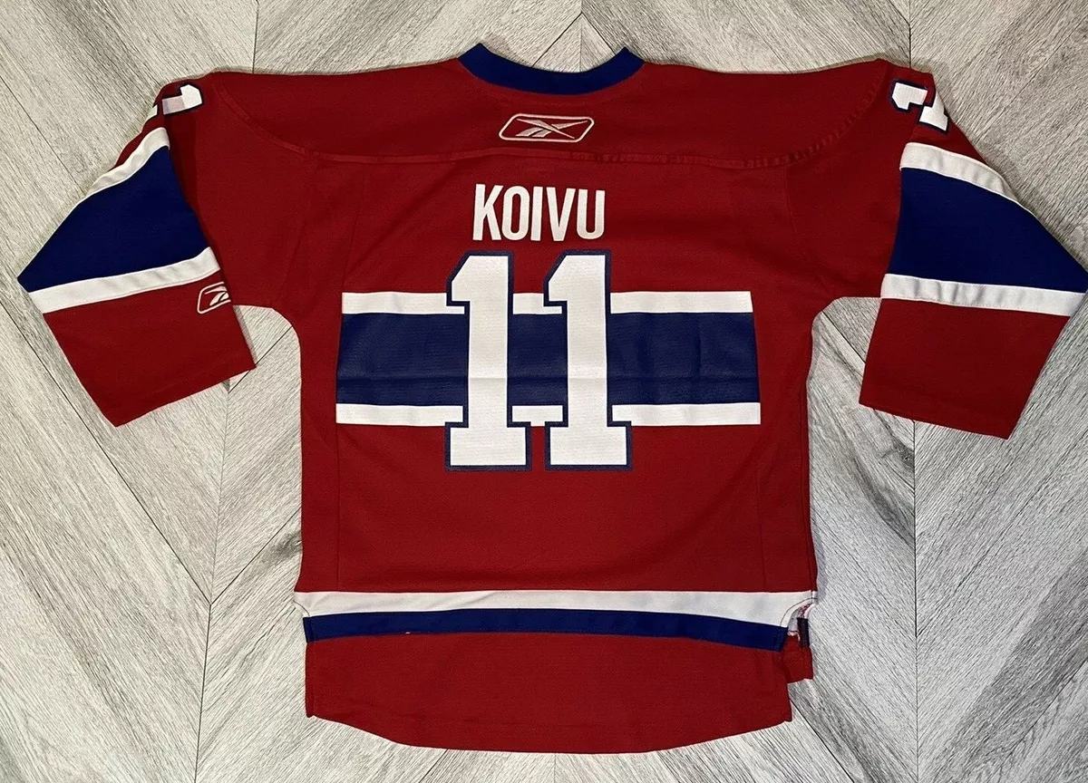 Reebok Montreal Canadiens Saku Koivu Hockey Jersey Youth S M Red