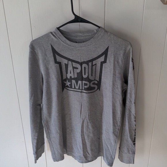 Tapout Shirt Men's M Gray MPS Thermal Long Sleeve