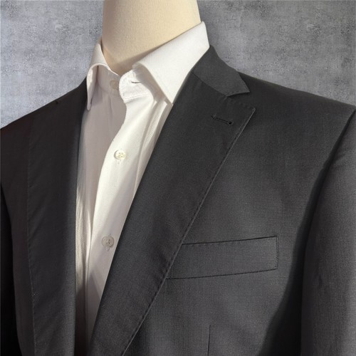 LLOYD GERMANY Mens Blazer Sport Coat Two Button Jacket 46R Wool Gray Suits - Picture 3 of 12