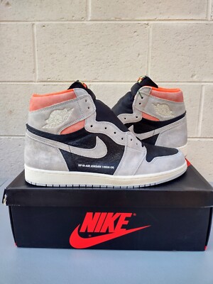 DS NEW AUTHENTIC NIKE AIR JORDAN 1 HYPER CRIMSON NEUTRAL GRAY SZ 14 Hi  Og UNC 4