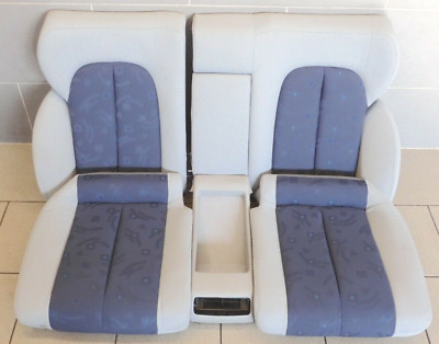 MERCEDES CLK / W208 / RÜCKSITZBANK RÜCKSITZ / SITZ / STOFF blau / grau (UJ146)