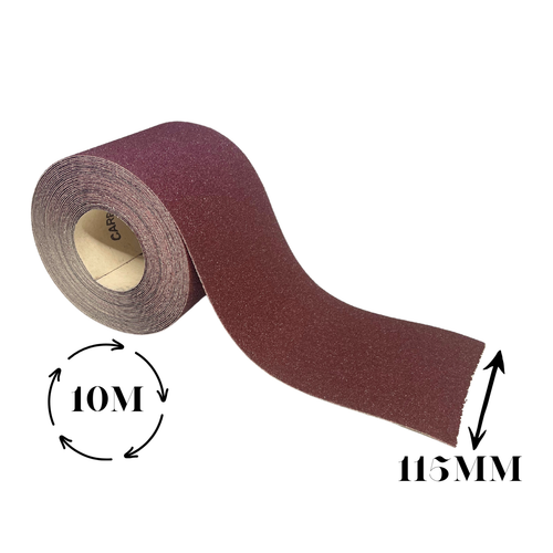 Sandpaper Roll 115mm x 10mts - PRONET Aluminium Oxide Sanding Rolls - P40-P320 - Picture 2 of 13