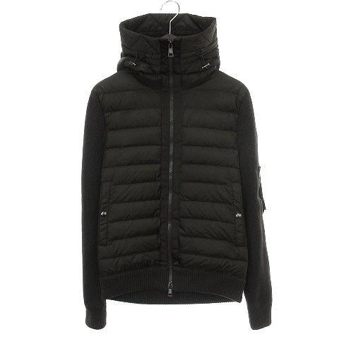 Moncler Down Jacket Cardigan Tricot Hoodie Nylon Size 36 Length