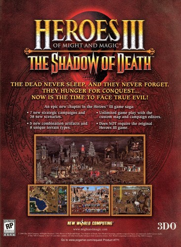 Heroes of Might and Magic III 3 The Shadow of Death PC Promo Ad Art Print Poster - 第 1/2 張圖片