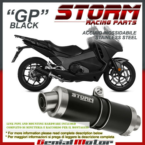 Scarico Storm by Mivv Gp Nero acciaio inox per Honda Integra 750 2016 > 2020 - Foto 1 di 4