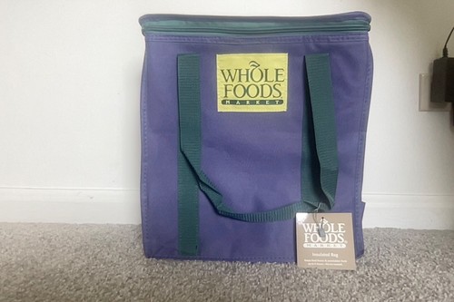 WHOLE FOODS MARKET Insulated Reusable Cooler Grocery Shopping Bag New! - Picture 2 of 5