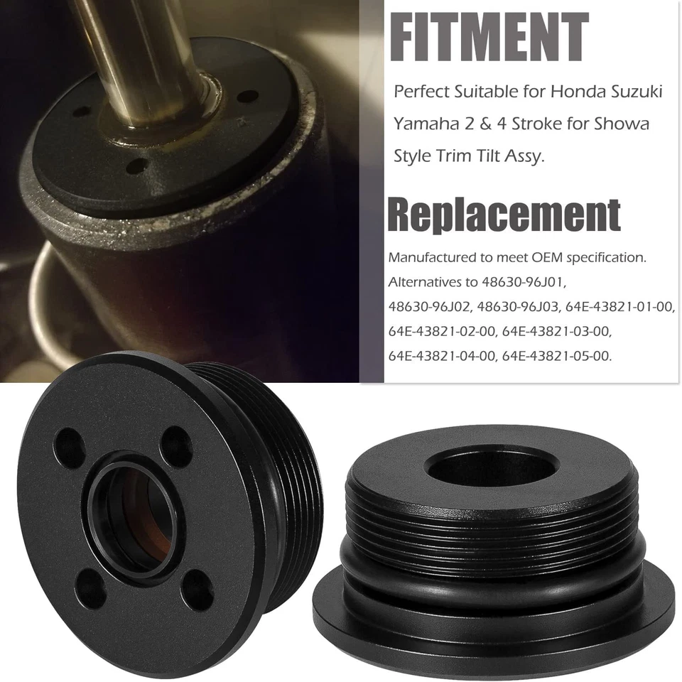 2PCS 48630-96J01 Trim Zylinder Endkappe für Honda Yamaha 2 & 4 Takt Außenborder - Bild 3 von 4