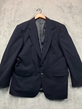 OSCAR DE LA RENTA Mens 42R 100% Wool Navy Bla...