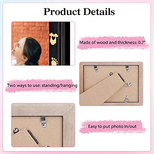 Mothers Day Gifts for Mom Grandma Women First Wood - Love at first sight - Picture 8 of 8