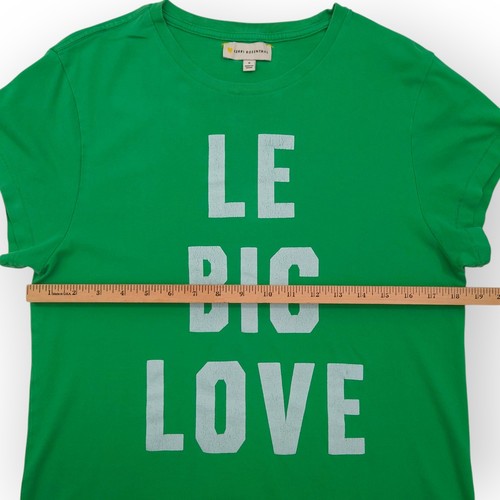 Kerri Rosenthal Le Big Love Logo Tee Shirt Short Sleeve Top Green Size S - Picture 4 of 6