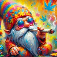 Christmas Gnome Paint by Numbers for Adults Beginners DIY Canvas Art Decor New