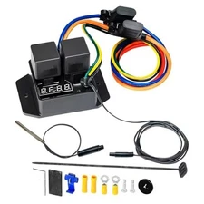 Electric Fan Controller Kit 12V and 24V Digital Thermatic Fan Switch Kit, 