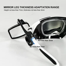 Glasses Rear View Eyeglass Mount Rearview Bike Mirror for Bike Riding &