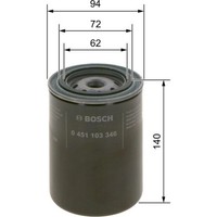 Bosch 0 451 103 346 ÖLfilter FüR Audi VW ÖLreinigung Inspektion Service