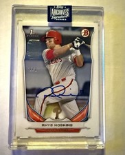 2014 Bowman Draft Rhys Hoskins Rookie Auto 1/1 2020 Topps Archives Signatures 