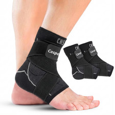 Caspe 2X Ankle Support Brace Compression Sleeve Socks Elastic Foot Pain Relief