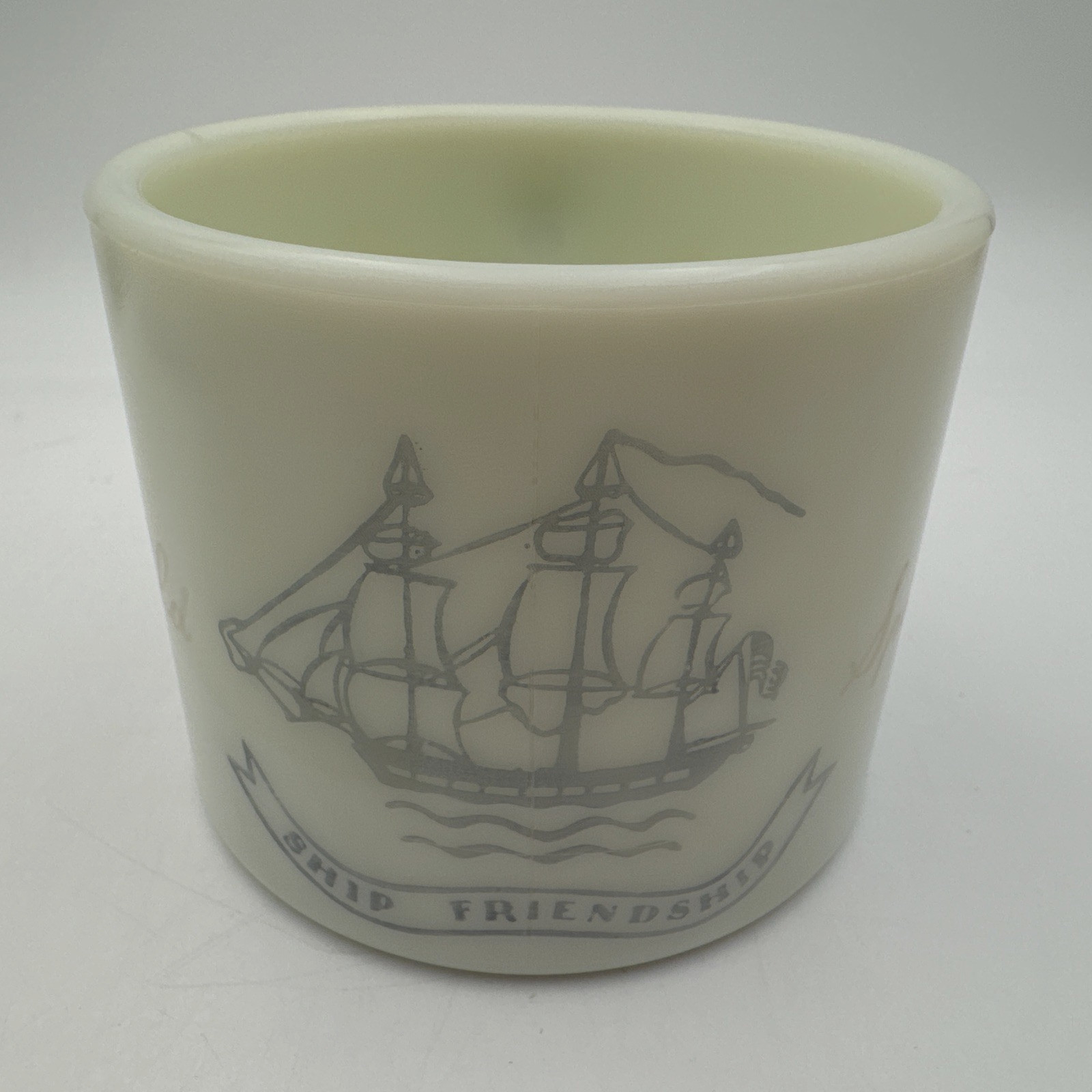 Vintage Old Spice Shaving Mug — Shulton — Milk Glass — Grooming Collectible