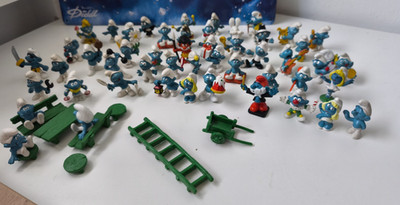 Schleich Schlümpfe 51 Stück Sammlung BULLY PEYO  Schlumpf Zubehör 70er /80er J.