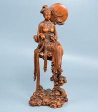 Exquisite Boxwood Chang'e Ornament