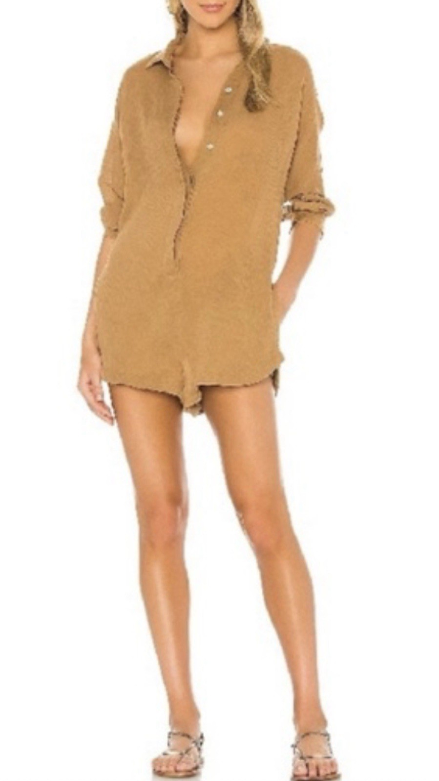 Acacia Kapaa SzS Cotton Gauze Mustard Almond Yell… - image 3